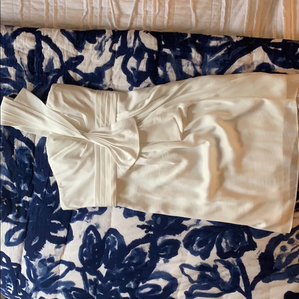 Short, white BCBG dress